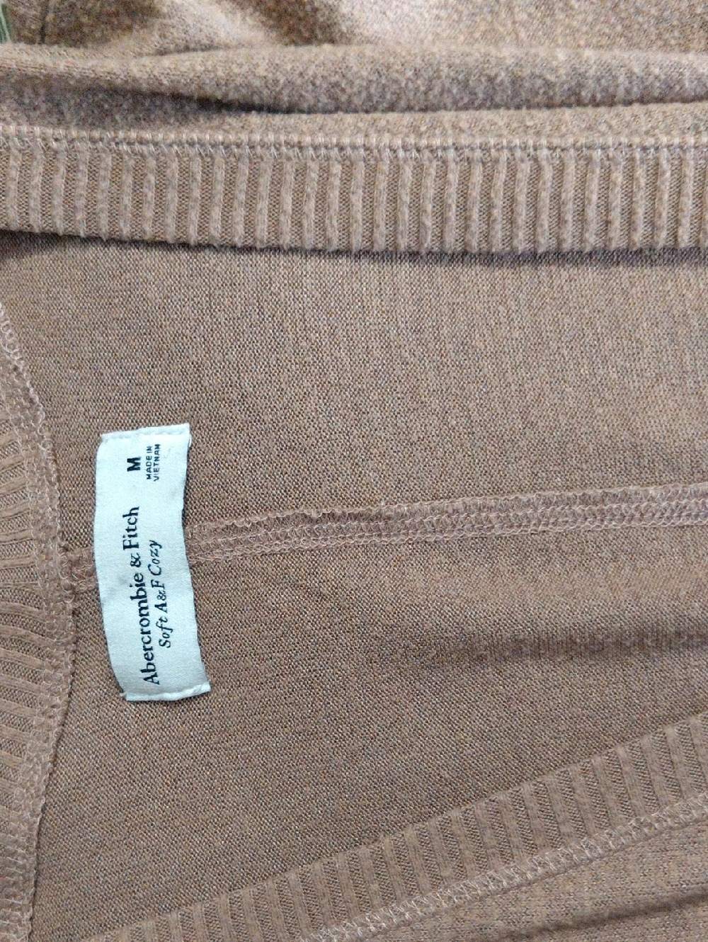 Abercrombie & Fitch Men's Crewneck Sweater in Light Tan